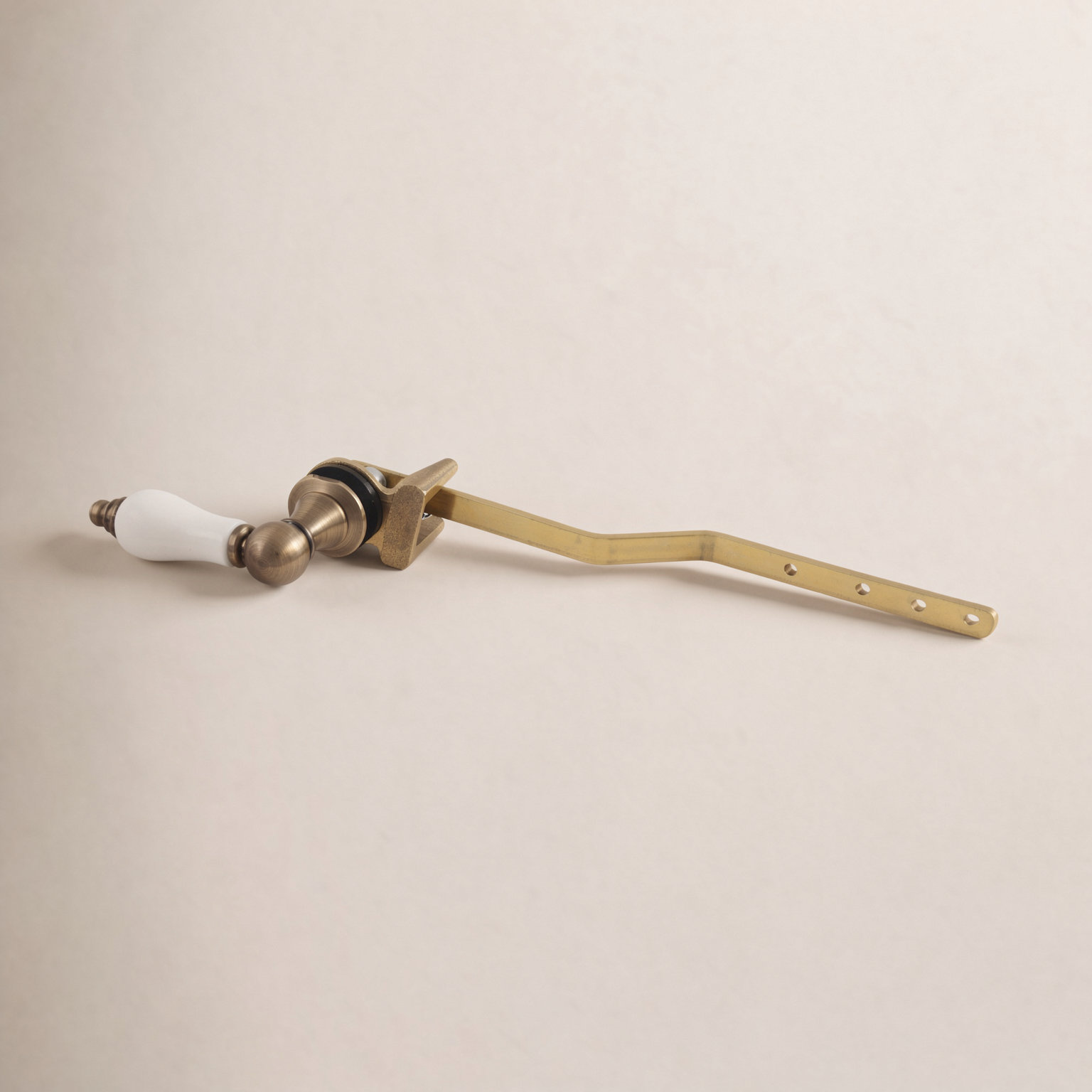 Victorian Front Mount Toilet Tank Lever, Antique Brass