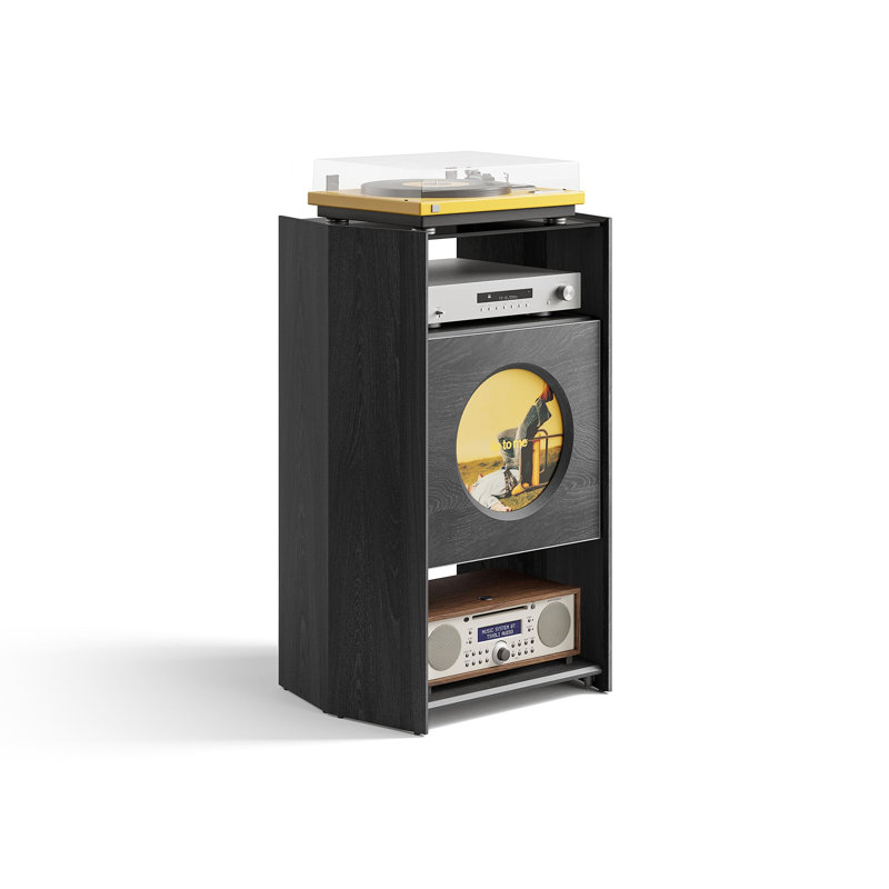 Support pour tourne-disque avec armoire de rangement en vinyle Picasso Series