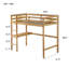 Lit mezzanine simple Ayce avec bureau et garde-corps, bois d'hévéa Ayce-115675305