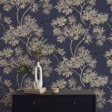 Shanieka Floral Metallic Wallpaper Double Roll
