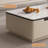 Cream wind rectangular rock slab coffee table-110431504-110431503