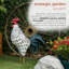 Statue de jardin coq en métal 28 po