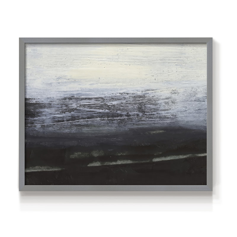 Moment in Space I - Reproduction encadrée - Restickable, H 16 po x l 20 po, Gris