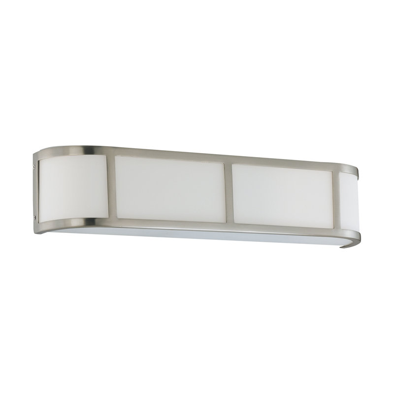 Plafonnier encastré 3 lumières Floyd, Ampoule incandescente à culot moyen A19 100 W, Nickel brossé