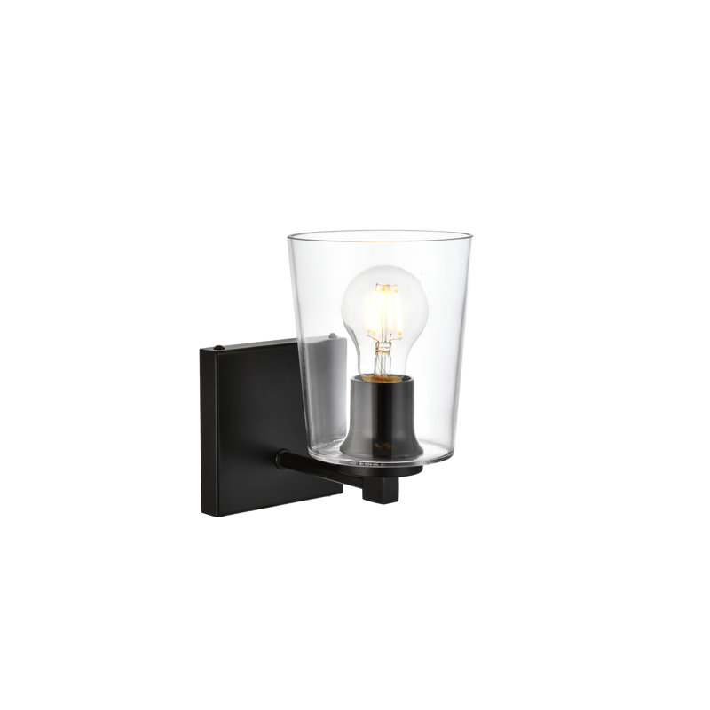 Homister Dimmable Bath Sconce, Black, 8" H x 14" W x 14" D, 2 Lights