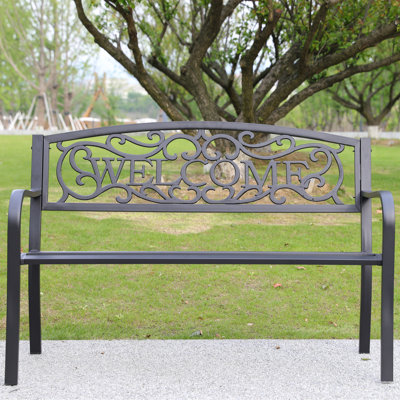 Banc de jardin en acier inoxydable Nuvia