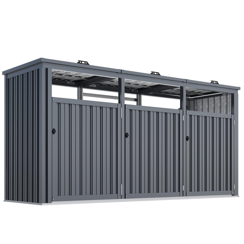 Remise extérieure pour 3 poubelles