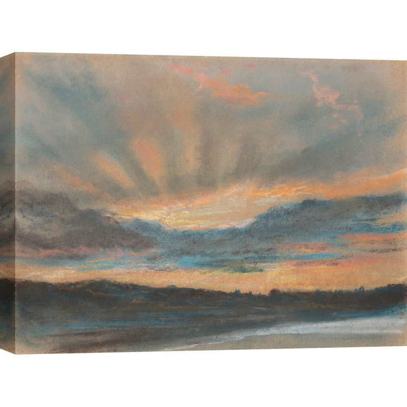 3AA6545 Sunset By Eugene Delacroix by Eugene Delacroix - Wrapped Canvas Painting, 70cm H x 100cm W x 4cm D