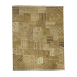 Hand-Knotted High-Quality Multi-Colored and Multi-Colored Area Rug
