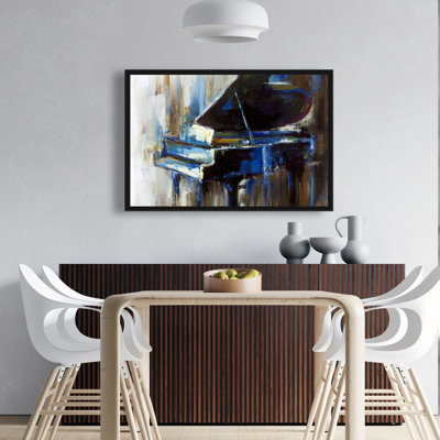 "Piano à queue abstrait" sur toile
