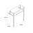 Kingston Brass Templeton Acrylic Console Sink Legs-124539738