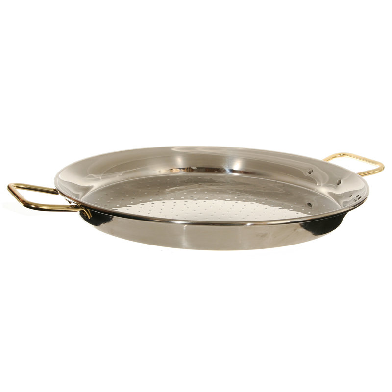 Garcima Stainless Steel Paella Pan, 16-Inch (4-6 servings)