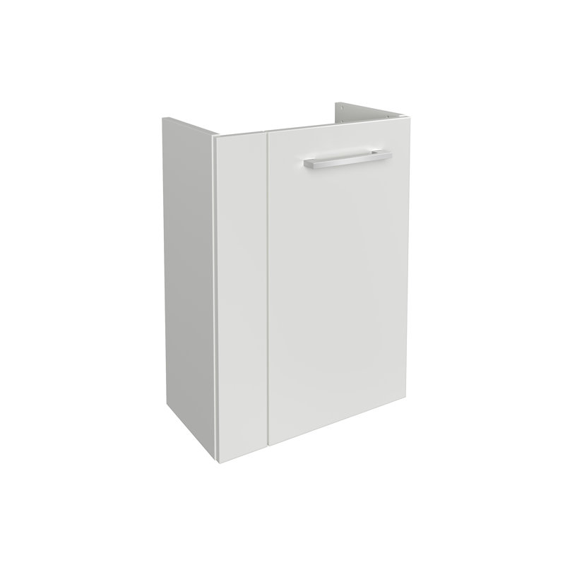 440mm Single Bathroom Vanity with Vessel Ceramic Basin, White/Black
