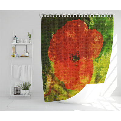 Poppy Designer Shower Curtain