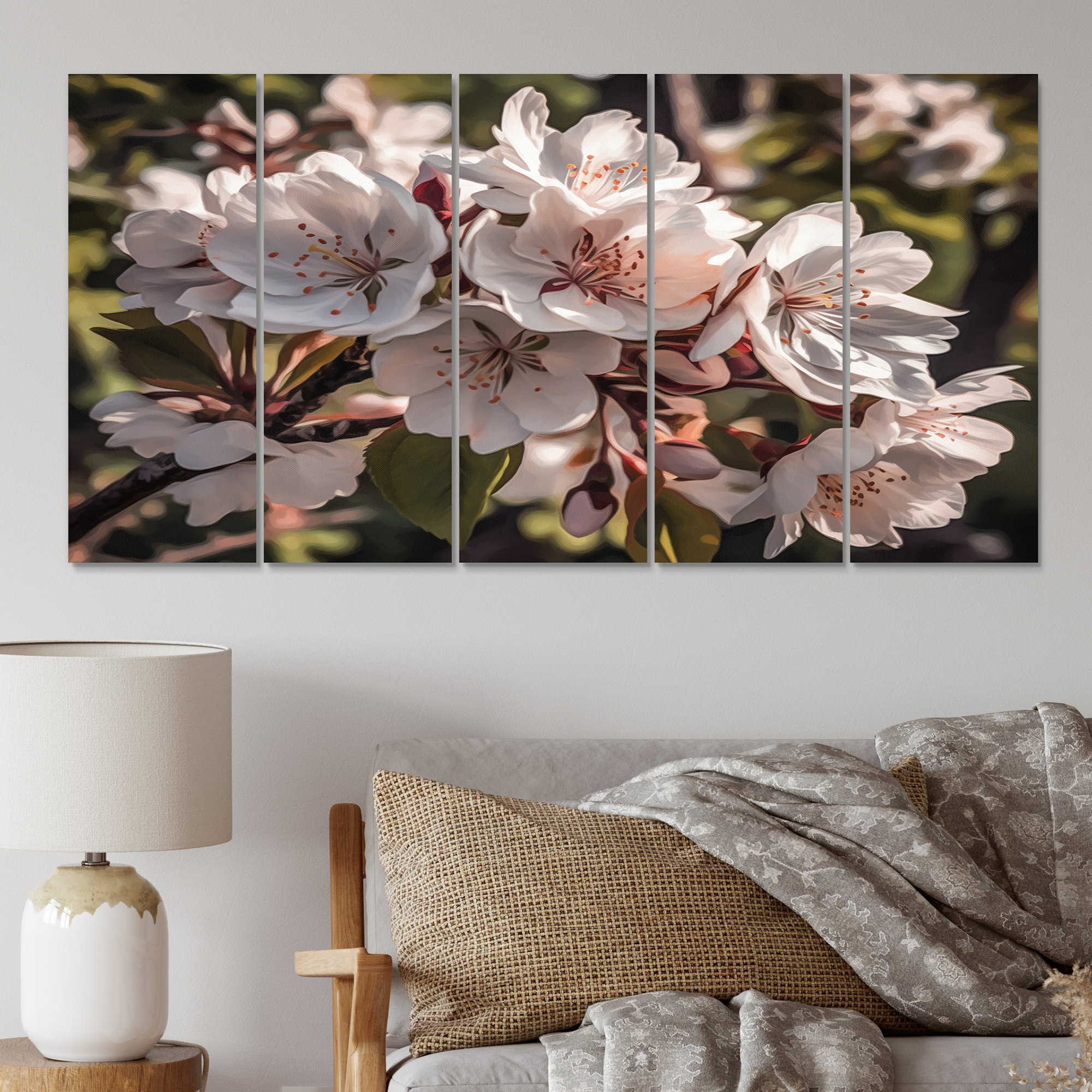 Latitude Run® Branch With Pink Cherry Blossoms III - Cherry Blossom ...