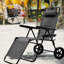 Chaises de plage pliantes Souriya avec roues de 10 po, chaise de plage 2 en 1 robuste avec abat-jour-1344562835