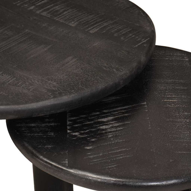 Solid Wood Coffee Table, Black