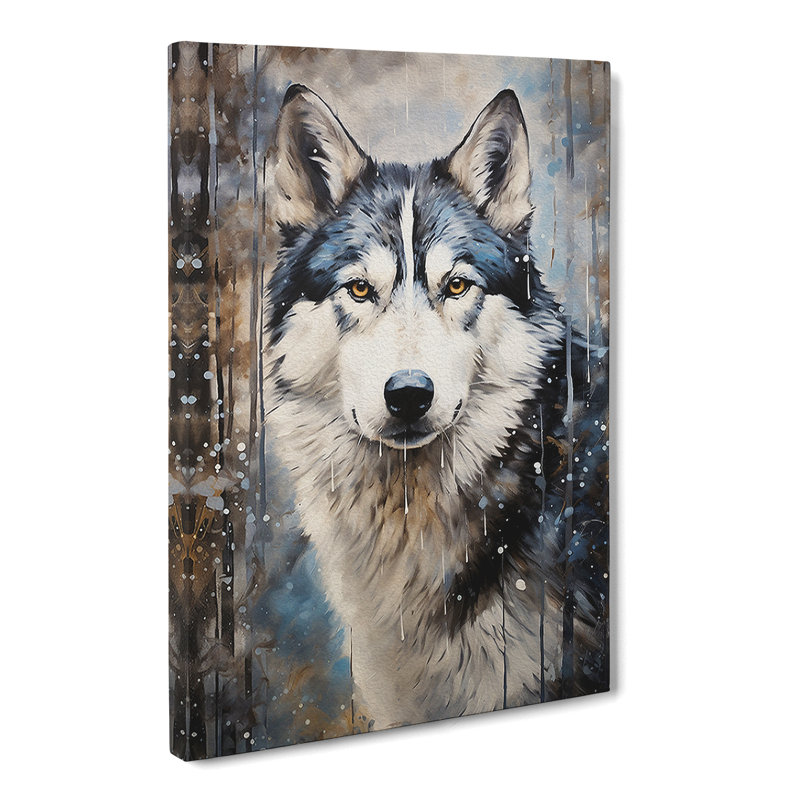 Husky Contemporary - No Frame Art Prints - Wrapped Canvas, 76cm H x 50cm W x 3cm D