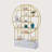 Nariya 5 Tiers Steel Round Office Bookcase,High-quality MDF Board Bookshelf with Open Display Shelf and 2 Drawers