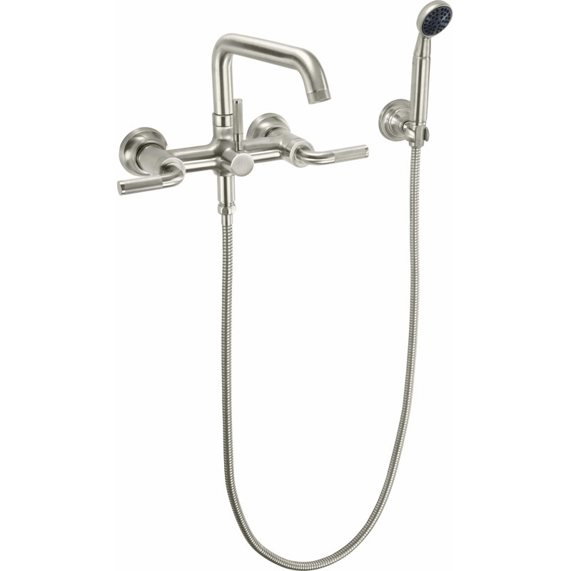 Descanso Tub Filler with Diverter, Lever Handle, Satin Nickel