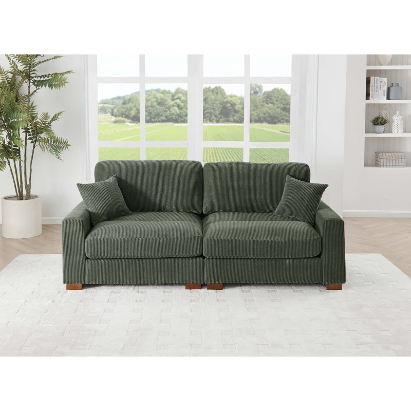 Canapé modulaire 2 pièces, Vert