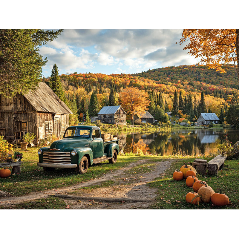 «Pumpkin Farmstead», art mural sur toile tendue
