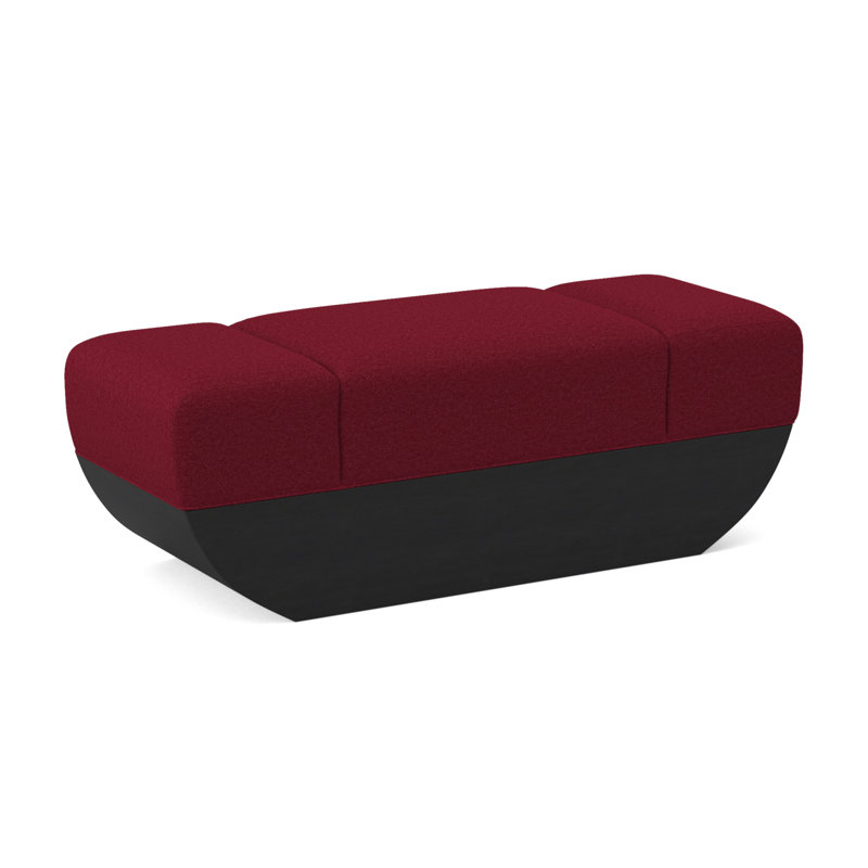 Ark Upholstered Bench, Margaret Lipstick Polyester Blend, Espresso