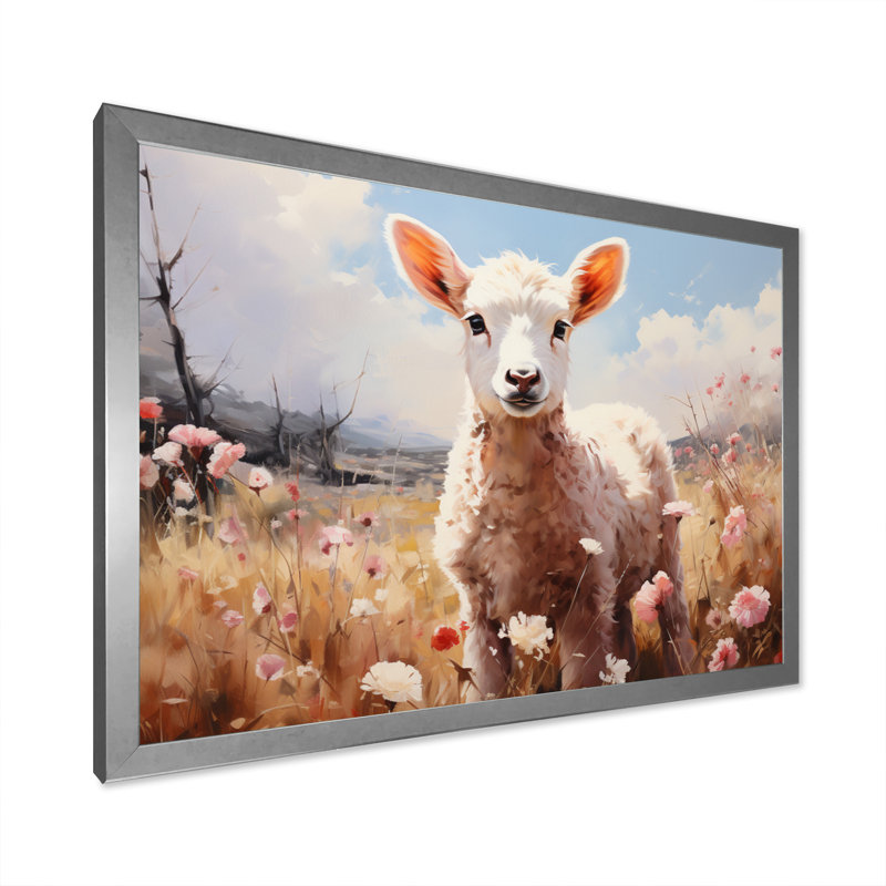 Country Charm Pastel Meadows II, reproduction d'art sur toile, H 30 po x l 40 po x P 1,5 po, Cadre simple argenté