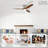 52 Inch Ceiling Fan With Light, 3 Light Walnut Solid Wood Blades,Remote Control,6-Speed Reversible DC Motor For Living Room,Bed Room,Dining Room