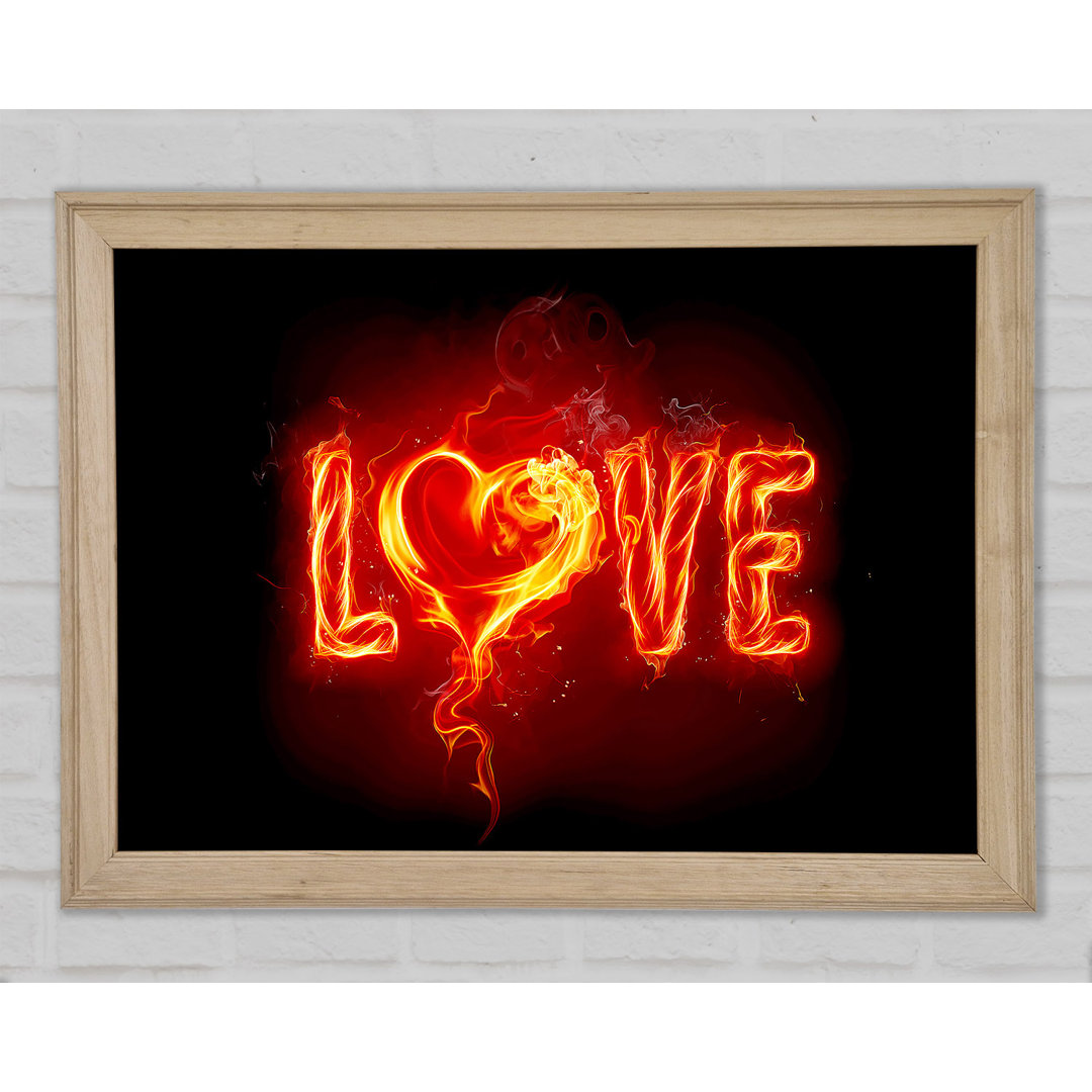 Flammen der Liebe Gerahmter Druck