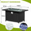 Madisonburg 76.5cm H x 110cm W Aluminum Propane Outdoor Fireplace