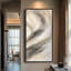 Grande toile murale encadrée - Impressions abstraites gris clair - 60 po x 20 po, 60 po x 30 po-1245431283-1245431284