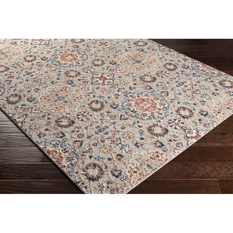 Tapis gris / bleu Infinity, Rectangle 8 pi 10 po x 12 pi