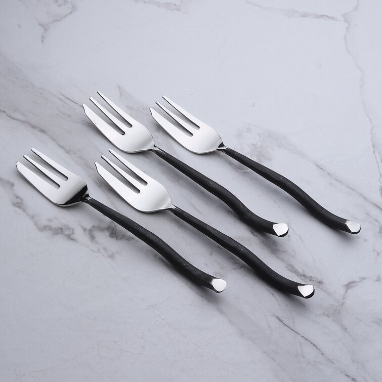 Shirleyan Design Burnt Black Pastry Fork 4 PCS. Set 17 Stories