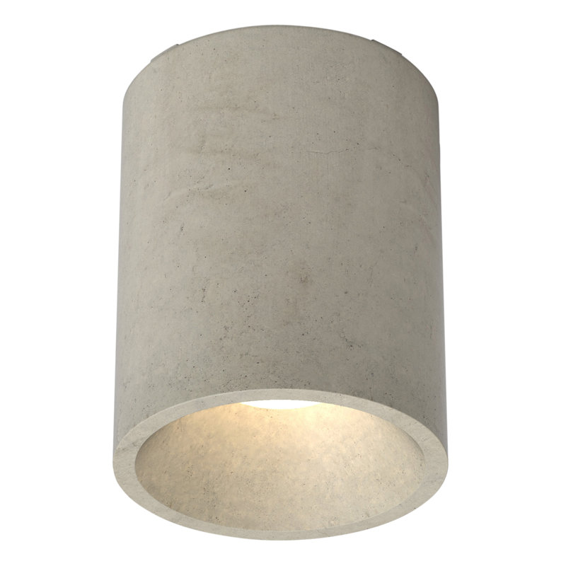 Kos LED Outdoor Flush Mount, Matt Concrete, 120