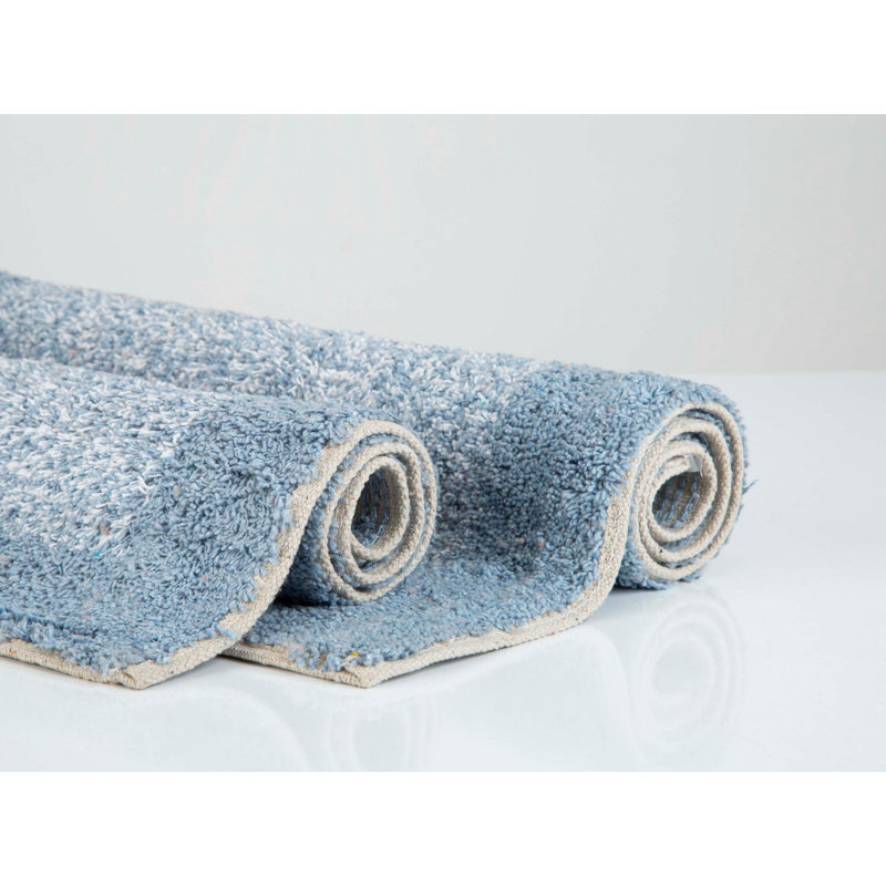 Ensemble de 2 tapis de bain Hazem, Bleu pétrole