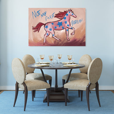 Not My First Rodeo Abstract Contemporary Horse Landscape Nature Wall Art