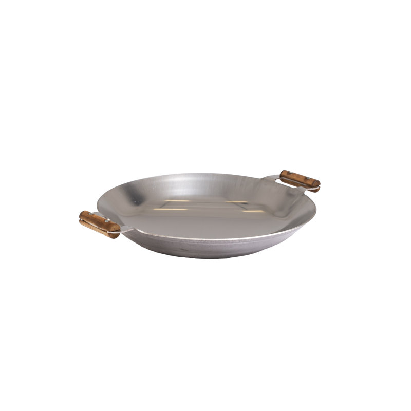 GrillSymbol Steel Non-Stick Wok Pan With Adapter, 45cm