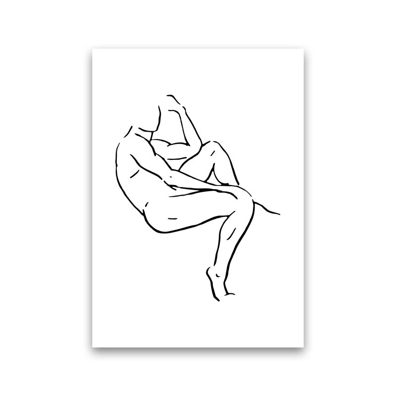 Body Sketches V - Male - Print, No Framed, 59cm H x 42cm W x 1cm D