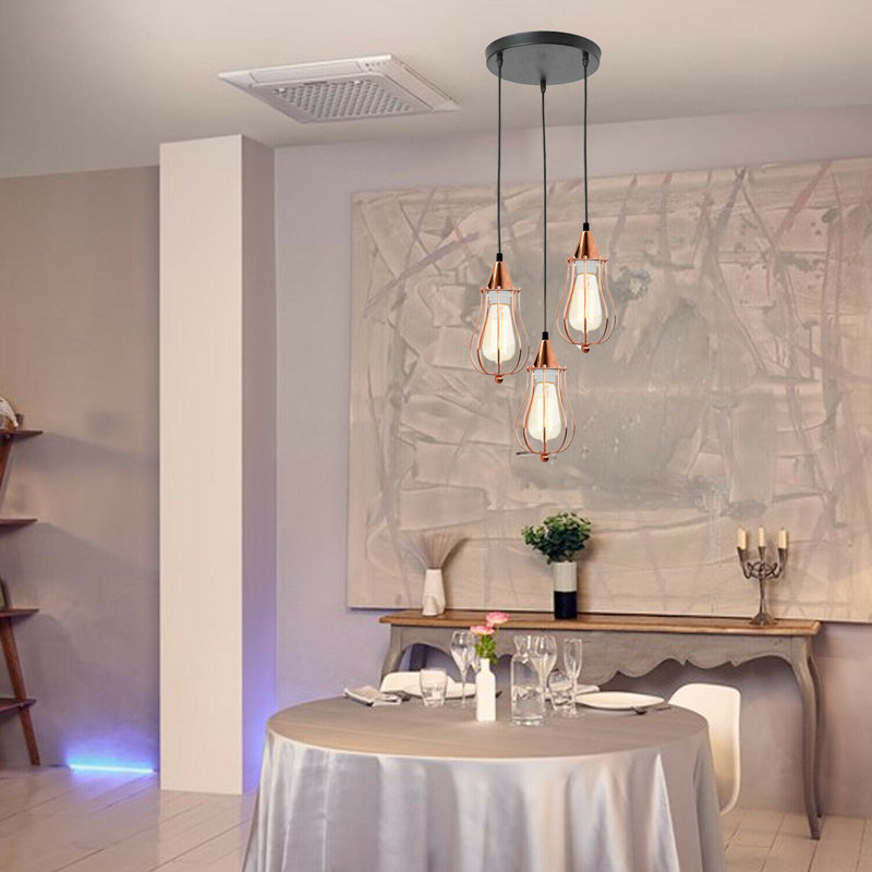Flagler 3 - Light Cluster Pendant, Rose Gold