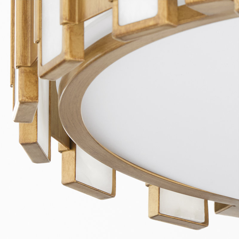 Luminaire suspendu 4 lumières Volterra | Laiton vieilli