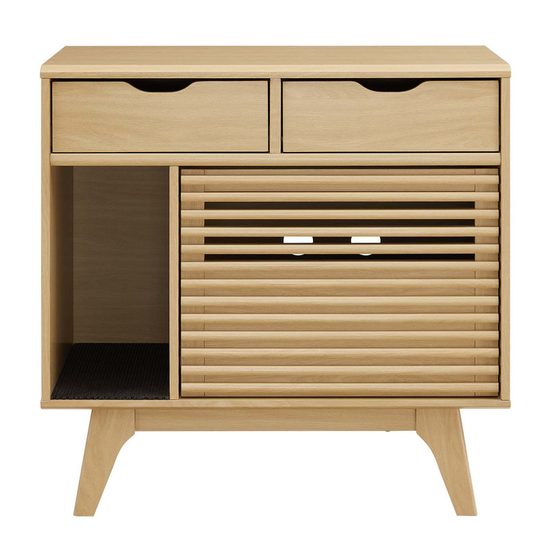 Enceinte de litière en bois Modway Render, Chêne