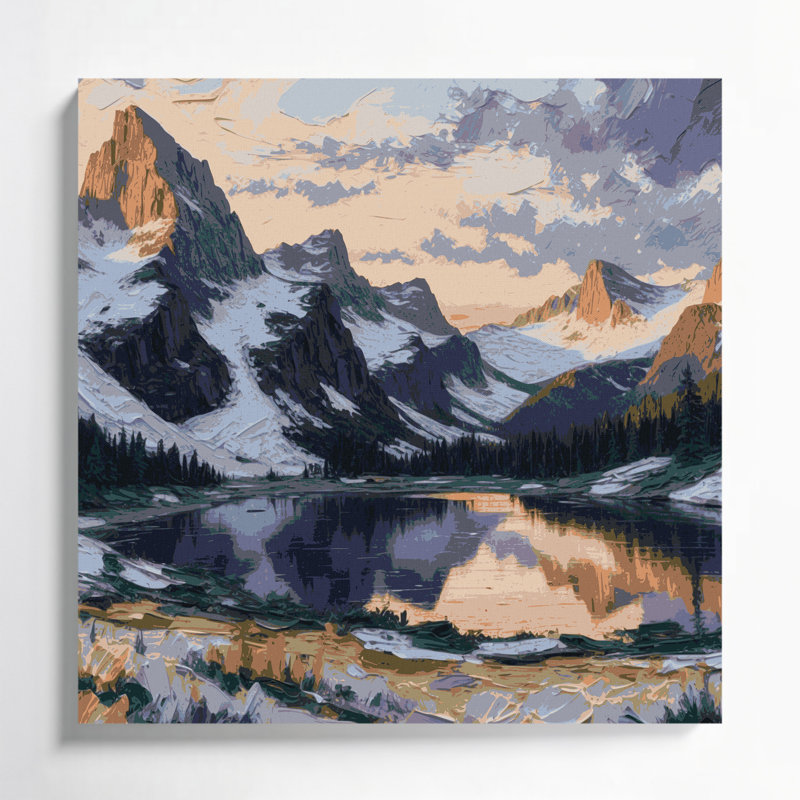 Art mural sur toile gris «USA State Colorado», H 16 po x l 16 po