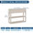 34.6" Tall Fluted Console Table with 2 Drawers & 3-Tier Shelves, White-Grey Modern Entryway Sofa Table for Living Room, Hallway, Foyer