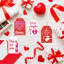 120 étiquettes en papier pour le cadeau de la Saint-Valentin, chaîne de cartes de vœux, boîte de bonbons, étiquette suspendue, cadeau de la Saint-Valentin