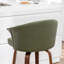Tabouret de comptoir pivotant rembourré avec structure en bois Devault-296065752