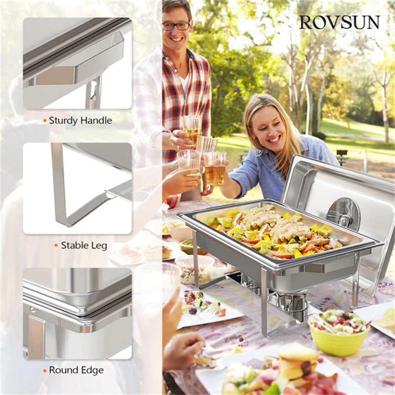 Ensemble de buffet à vaisselle 8 pte en acier inoxydable
