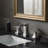 Bathroom Sink Faucet with Pop-Up Drain and Double Lever Handle-120276169
