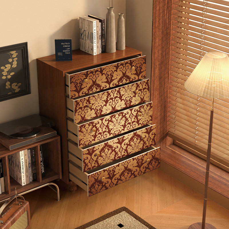 French retro light luxury home decor cabinet