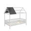 Lit simple en bois avec clôture-1973507815